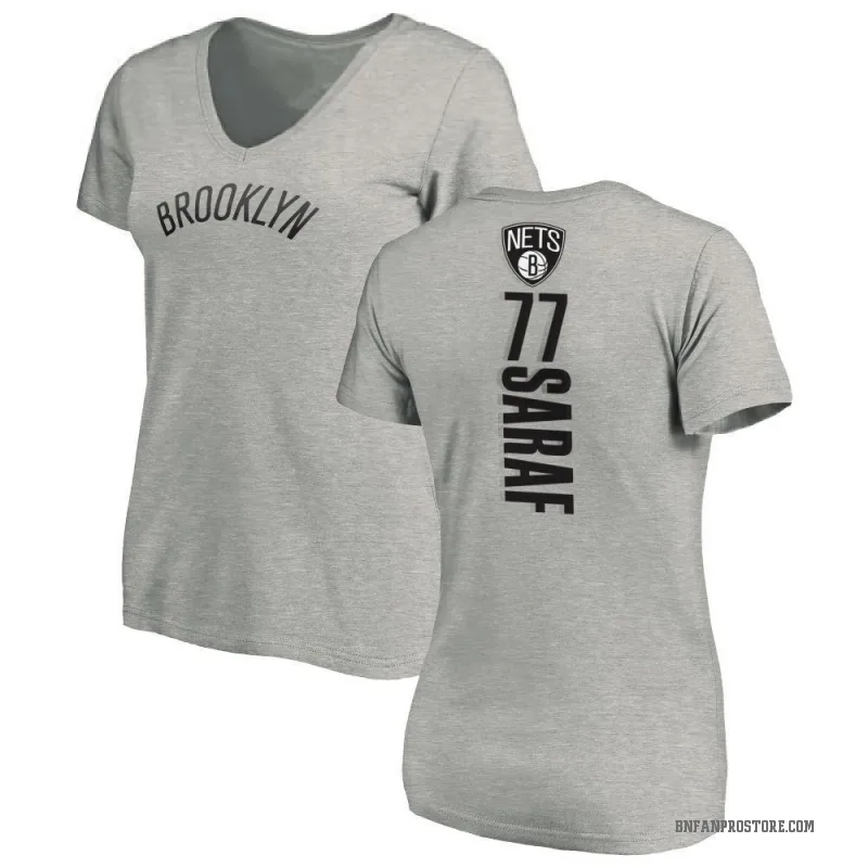 Ben Saraf Women's Brooklyn Nets Ash Backer T-Shirt