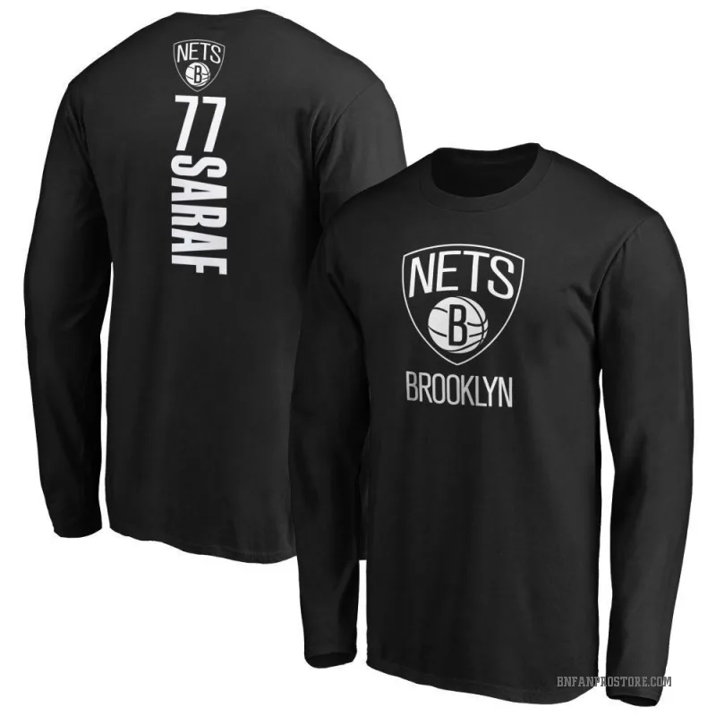 Ben Saraf Youth Black Brooklyn Nets Backer Long Sleeve T-Shirt