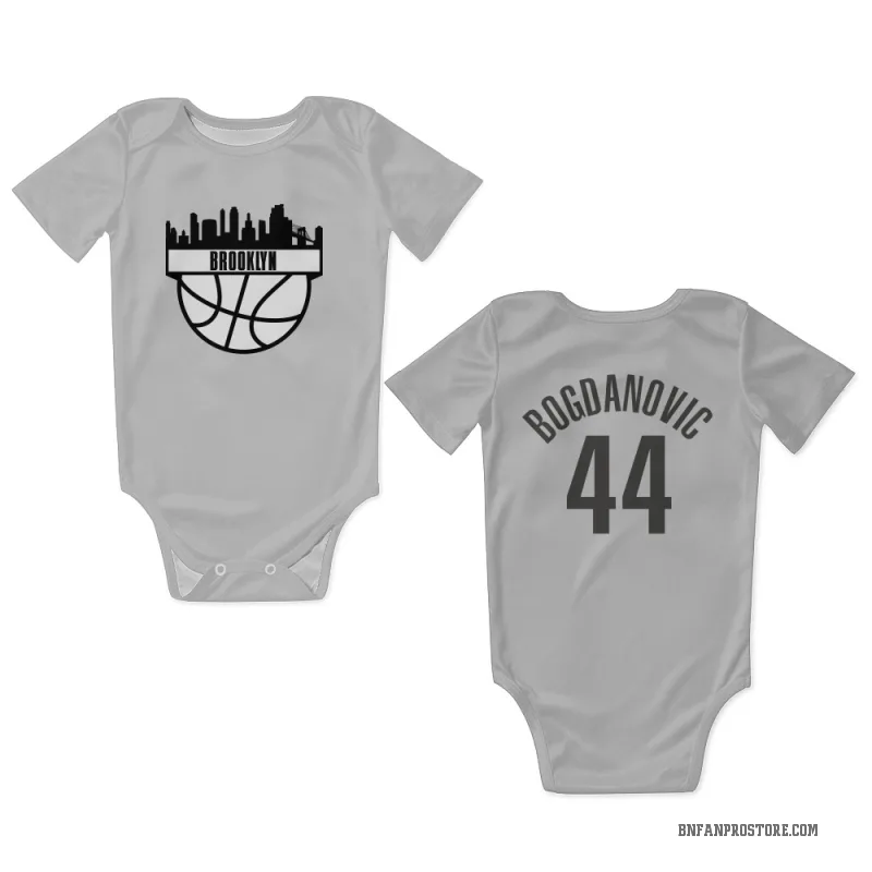 Bojan Bogdanovic  White Brooklyn Nets  Newborn & Infant Bodysuit