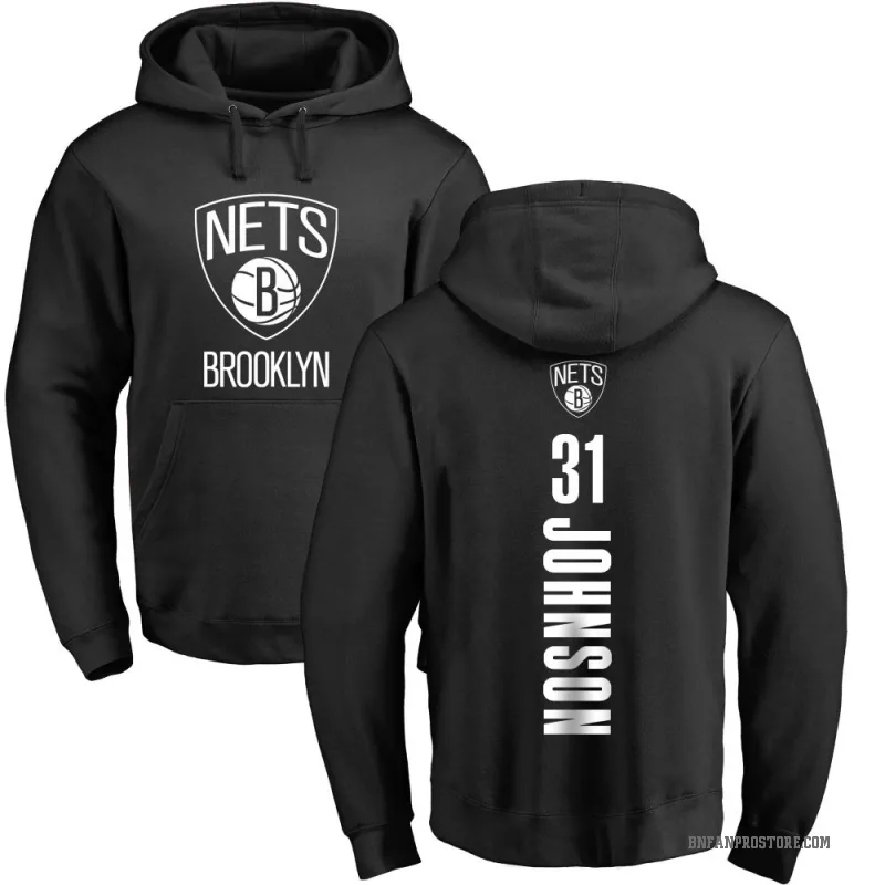 Chaney Johnson Men's Black Brooklyn Nets Branded Backer Pullover Hoodie
