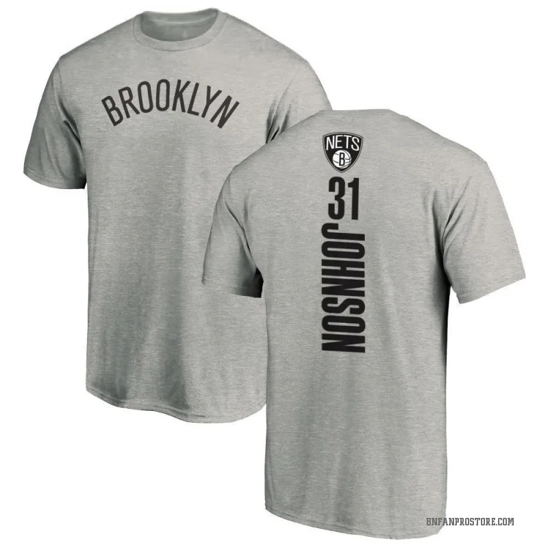 Chaney Johnson Men's Brooklyn Nets Ash Backer T-Shirt