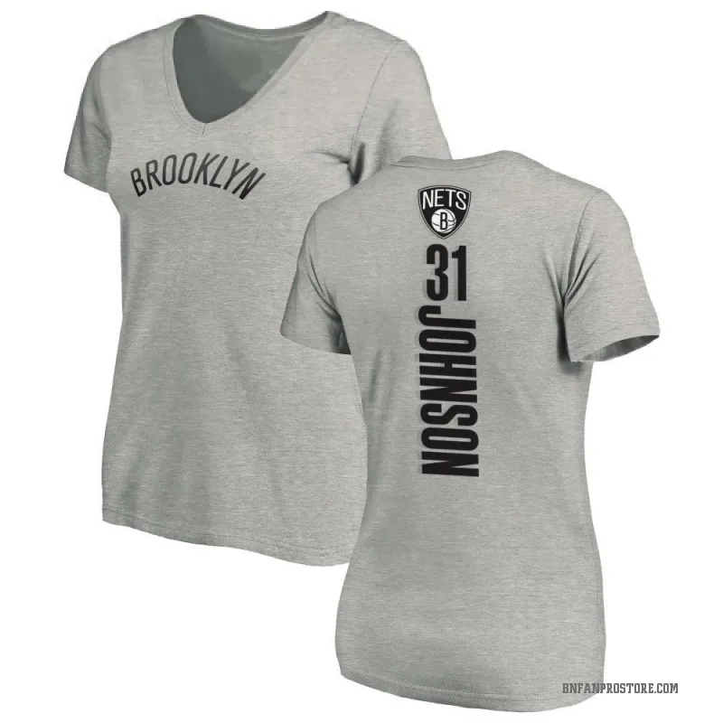 Chaney Johnson Women's Brooklyn Nets Ash Backer T-Shirt