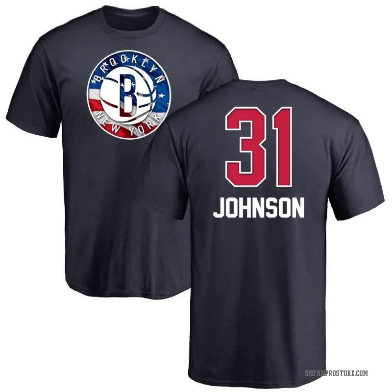 Chaney Johnson Youth Navy Brooklyn Nets Name and Number Banner Wave T-Shirt