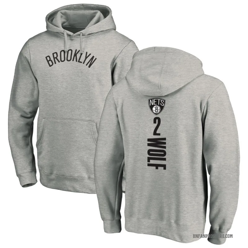 Danny Wolf Men's Brooklyn Nets Branded Ash Backer Pullover Hoodie