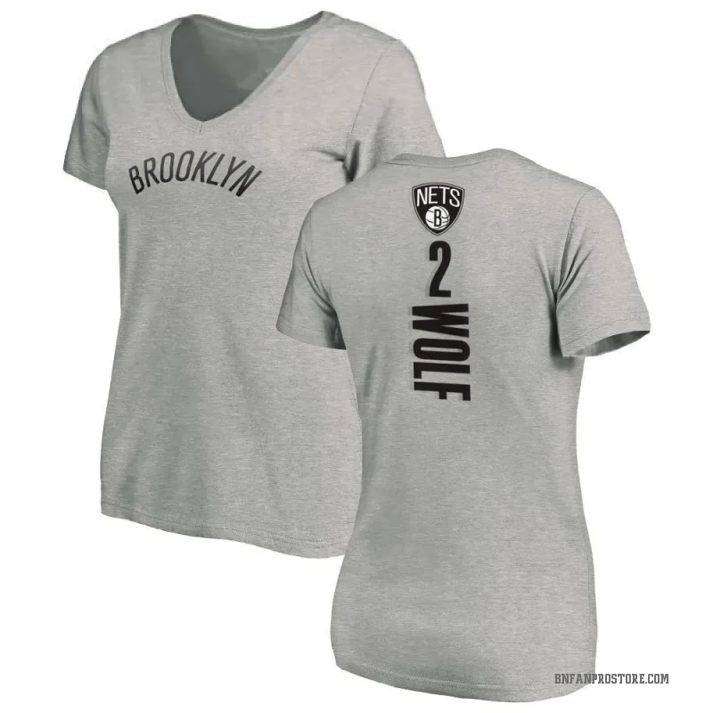 Danny Wolf Women's Brooklyn Nets Ash Backer T-Shirt