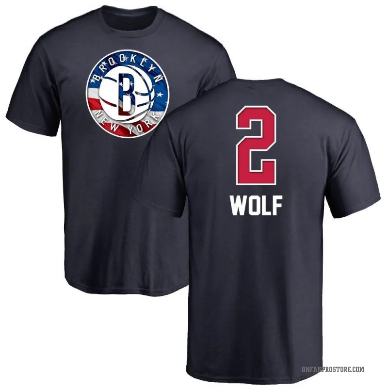 Danny Wolf Youth Navy Brooklyn Nets Name and Number Banner Wave T-Shirt