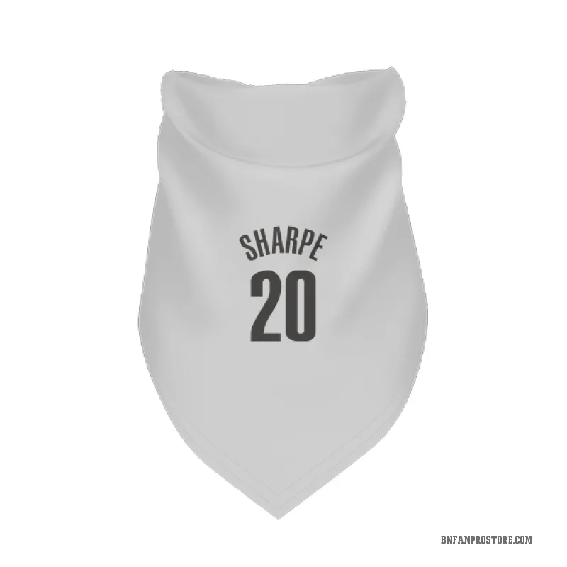 Day'Ron Sharpe  White Brooklyn Nets  Cat & Dog Pet Bandana