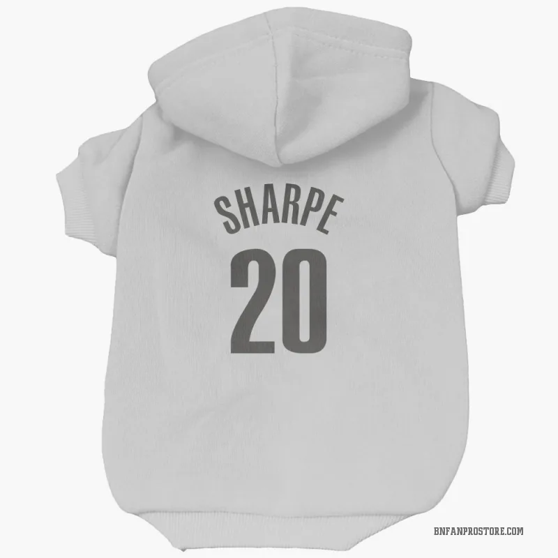 Day'Ron Sharpe  White Brooklyn Nets  Cat & Dog Pet Hoodie