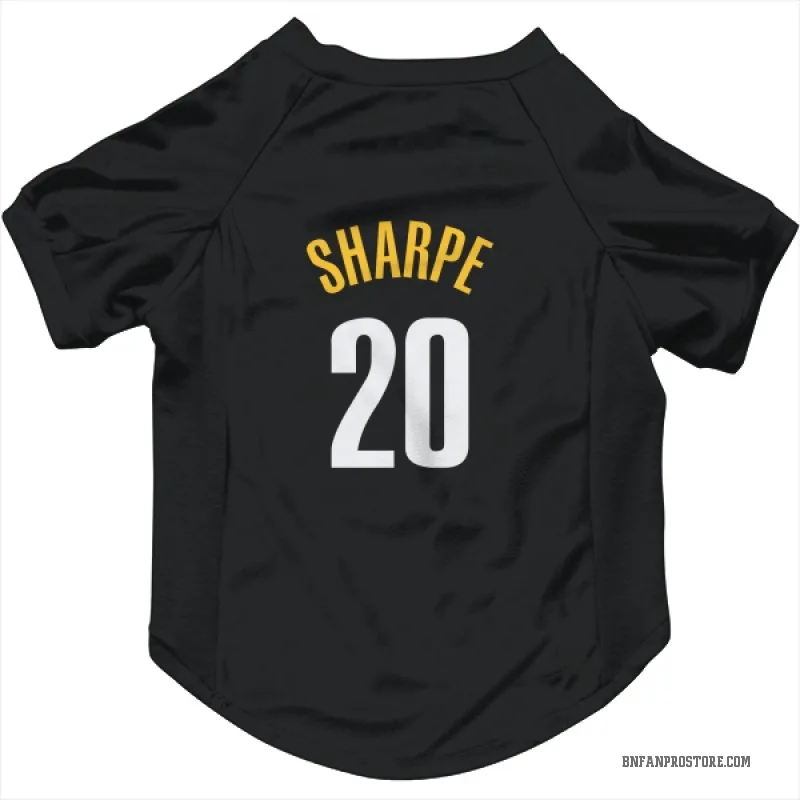 Day'Ron Sharpe  Yellow Brooklyn Nets   Black  Cat & Dog Pet Jersey
