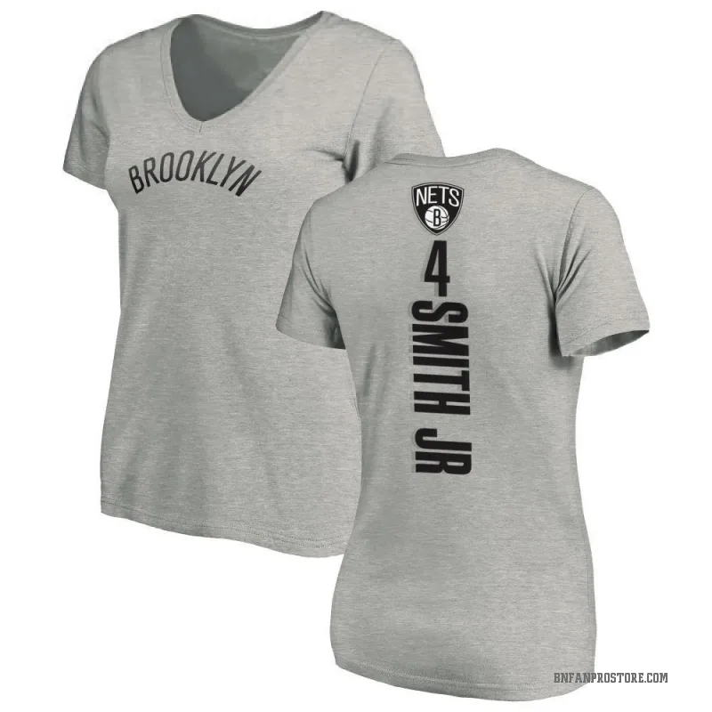 Dennis Smith Jr. Women's Brooklyn Nets Ash Backer T-Shirt