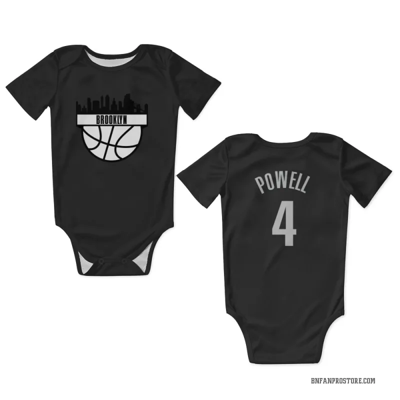 Drake Powell  Black Brooklyn Nets  Newborn & Infant Bodysuit