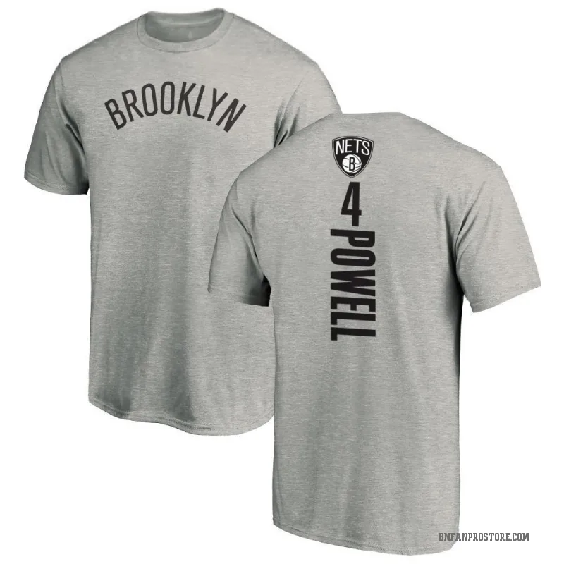 Drake Powell Men's Brooklyn Nets Ash Backer T-Shirt