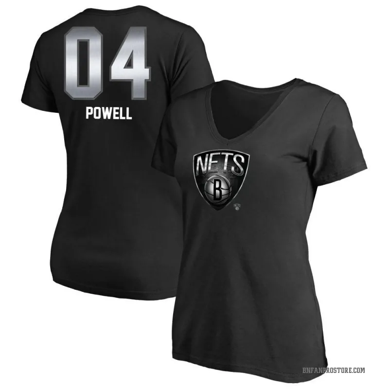 Drake Powell Women's Black Brooklyn Nets Midnight Mascot T-Shirt