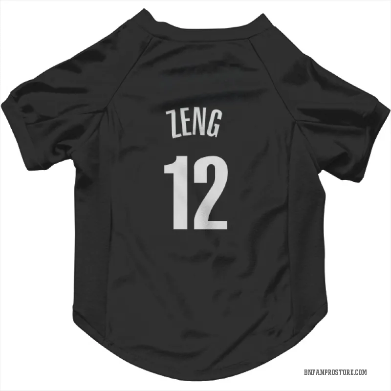 Fanbo Zeng  Black Brooklyn Nets  Cat & Dog Pet Jersey