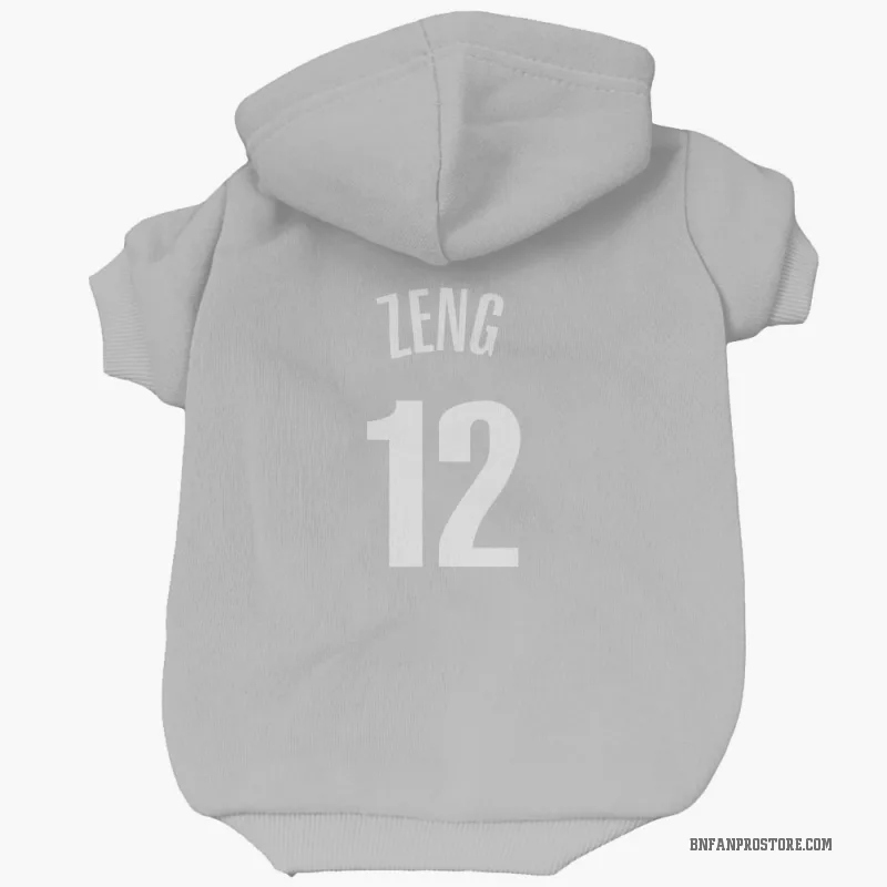 Fanbo Zeng  Gray Brooklyn Nets  Cat & Dog Pet Hoodie