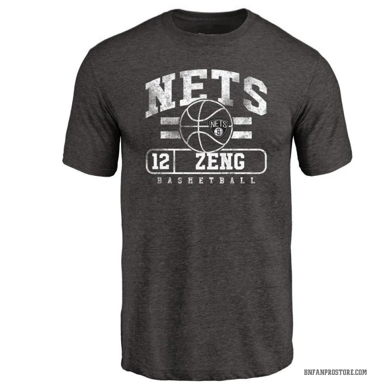 Fanbo Zeng Men's Black Brooklyn Nets Baseline T-Shirt