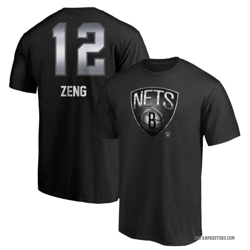 Fanbo Zeng Men's Black Brooklyn Nets Midnight Mascot T-Shirt