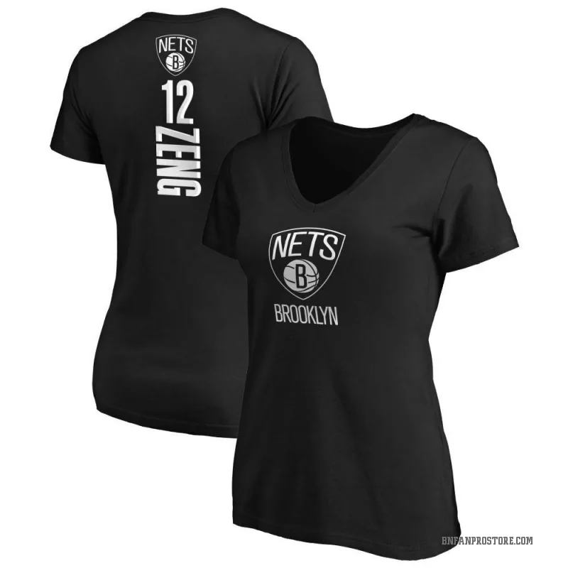Fanbo Zeng Women's Black Brooklyn Nets Backer T-Shirt