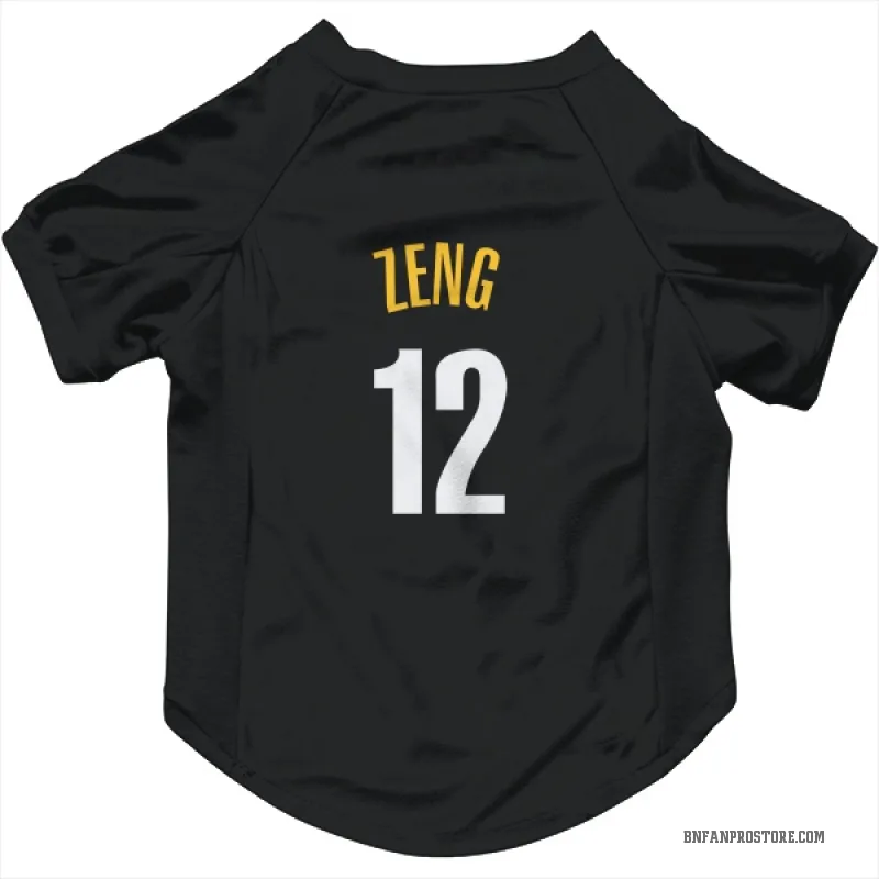 Fanbo Zeng  Yellow Brooklyn Nets   Black  Cat & Dog Pet Jersey