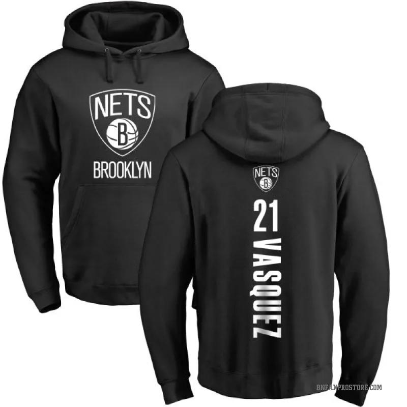 Greivis Vasquez Men's Black Brooklyn Nets Branded Backer Pullover Hoodie