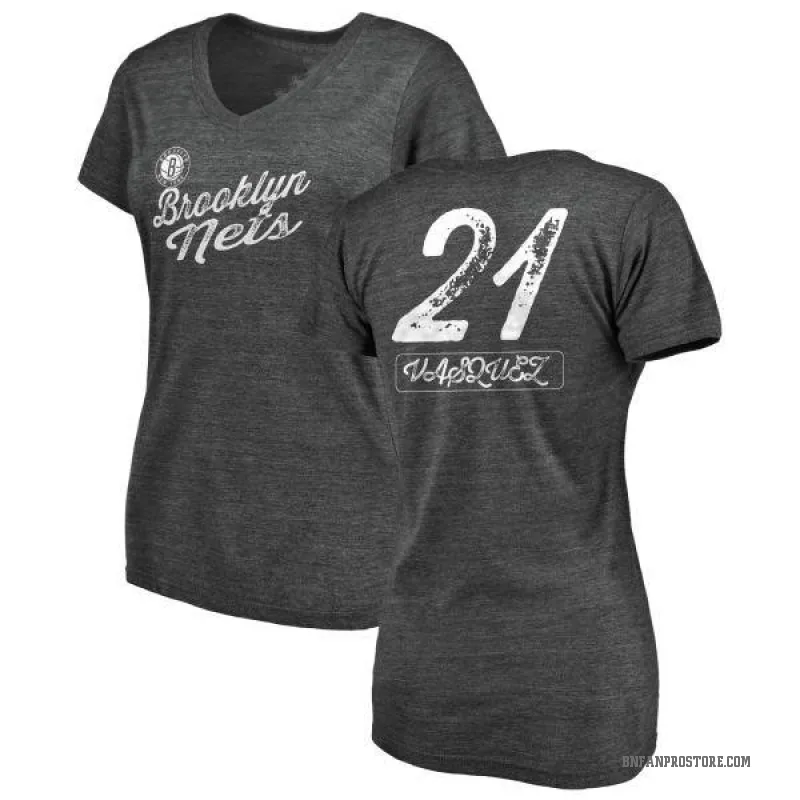 Greivis Vasquez Women's Black Brooklyn Nets Sideline V-Neck T-Shirt