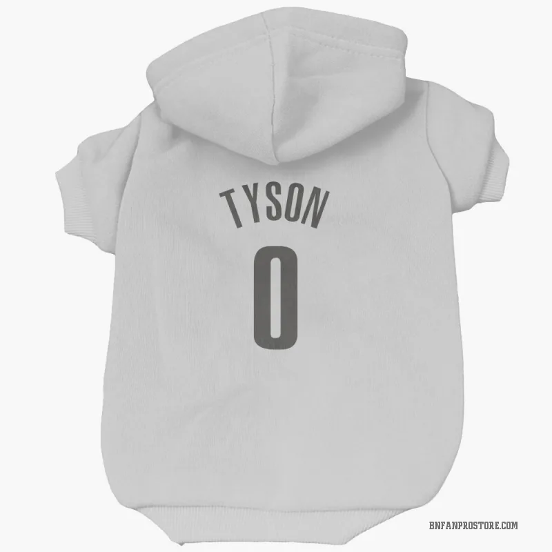Hunter Tyson  White Brooklyn Nets  Cat & Dog Pet Hoodie
