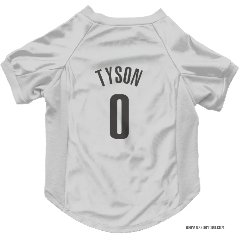 Hunter Tyson  White Brooklyn Nets  Cat & Dog Pet Jersey