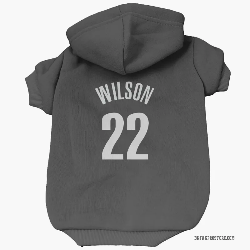Jalen Wilson  Black Brooklyn Nets  Cat & Dog Pet Hoodie