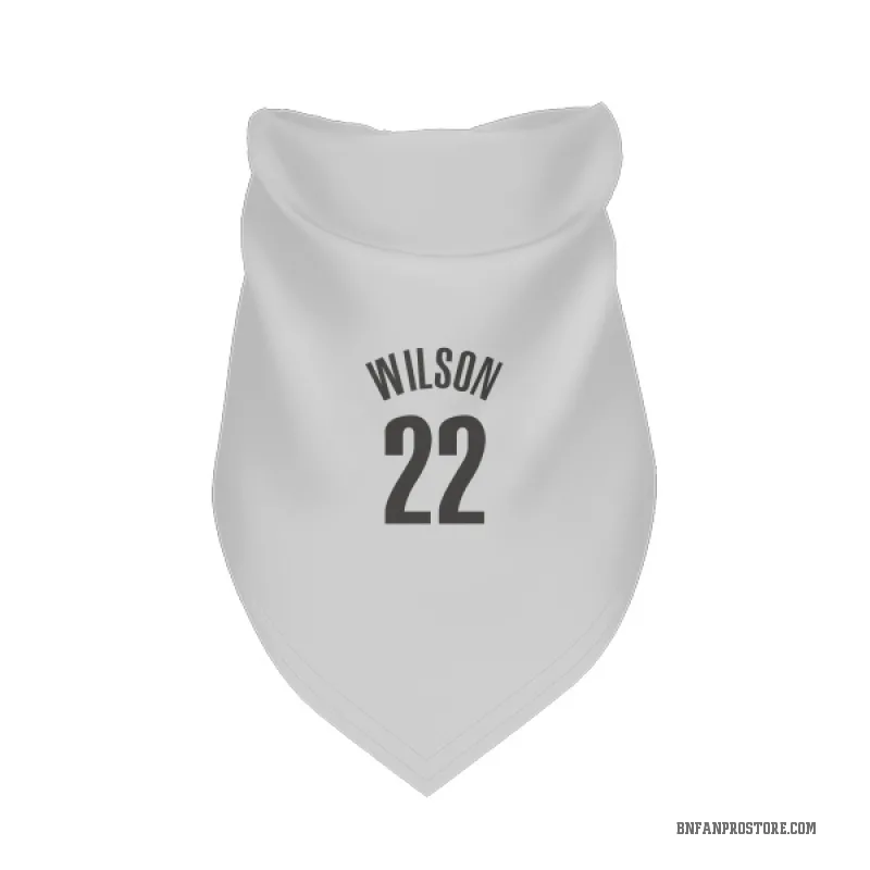 Jalen Wilson  White Brooklyn Nets  Cat & Dog Pet Bandana