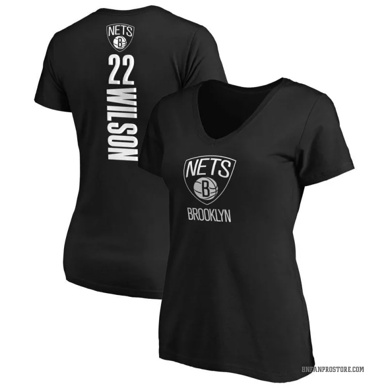 Jalen Wilson Women's Black Brooklyn Nets Backer T-Shirt