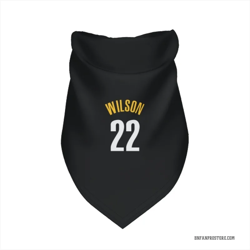 Jalen Wilson  Yellow Brooklyn Nets   Black  Cat & Dog Pet Bandana