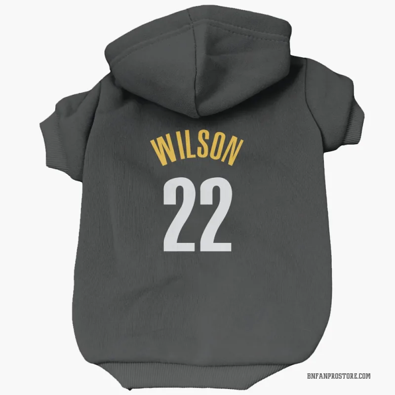 Jalen Wilson  Yellow Brooklyn Nets   Black  Cat & Dog Pet Hoodie