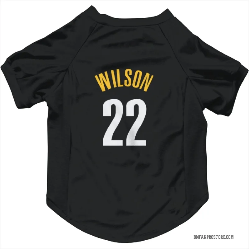 Jalen Wilson  Yellow Brooklyn Nets   Black  Cat & Dog Pet Jersey