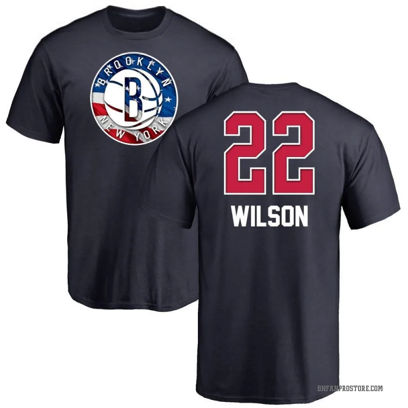 Jalen Wilson Youth Navy Brooklyn Nets Name and Number Banner Wave T-Shirt
