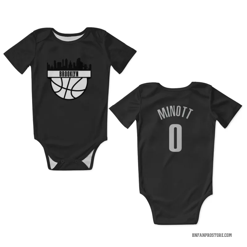 Josh Minott  Black Brooklyn Nets  Newborn & Infant Bodysuit