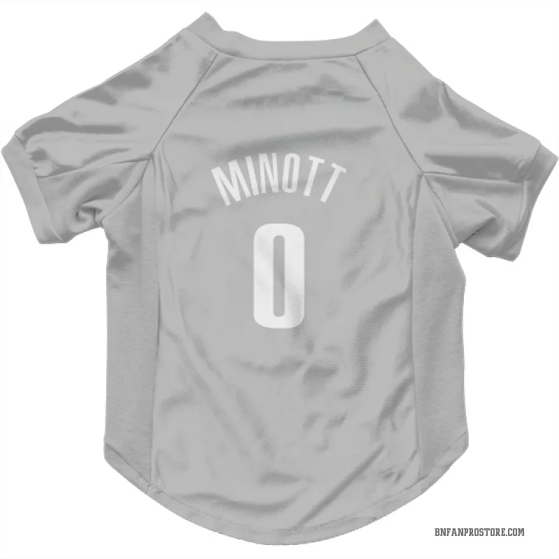 Josh Minott  Gray Brooklyn Nets  Cat & Dog Pet Jersey