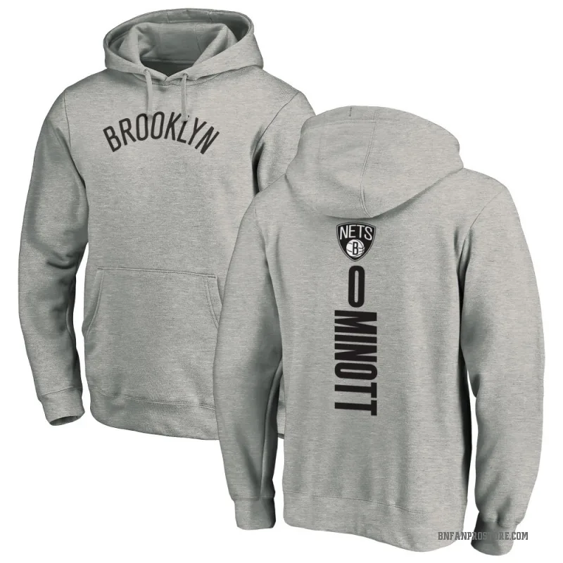 Josh Minott Men's Brooklyn Nets Branded Ash Backer Pullover Hoodie