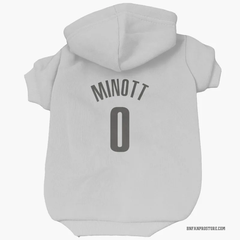 Josh Minott  White Brooklyn Nets  Cat & Dog Pet Hoodie