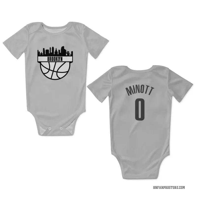 Josh Minott  White Brooklyn Nets  Newborn & Infant Bodysuit