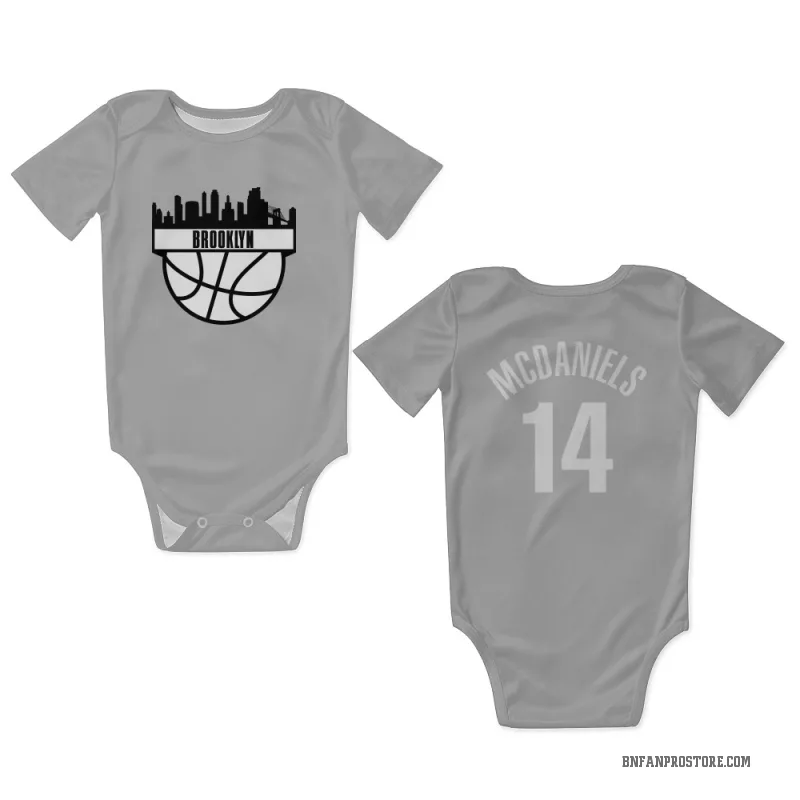 KJ McDaniels  Gray Brooklyn Nets  Newborn & Infant Bodysuit