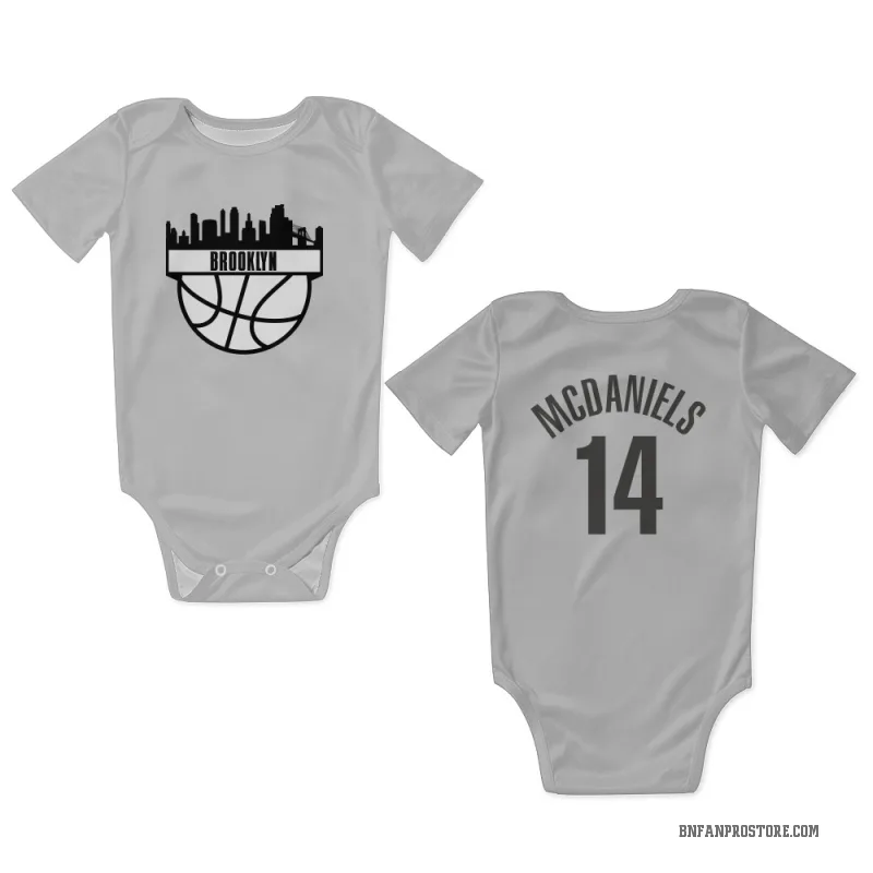 KJ McDaniels  White Brooklyn Nets  Newborn & Infant Bodysuit