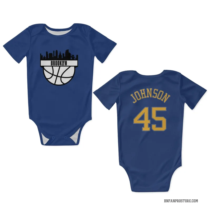 Keon Johnson  Light Blue Brooklyn Nets  Newborn & Infant Bodysuit