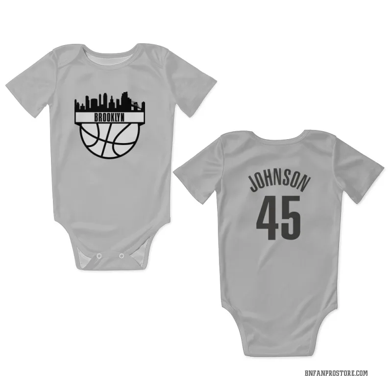 Keon Johnson  White Brooklyn Nets  Newborn & Infant Bodysuit