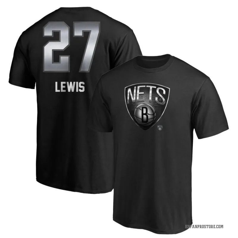 Maxwell Lewis Men's Black Brooklyn Nets Midnight Mascot T-Shirt