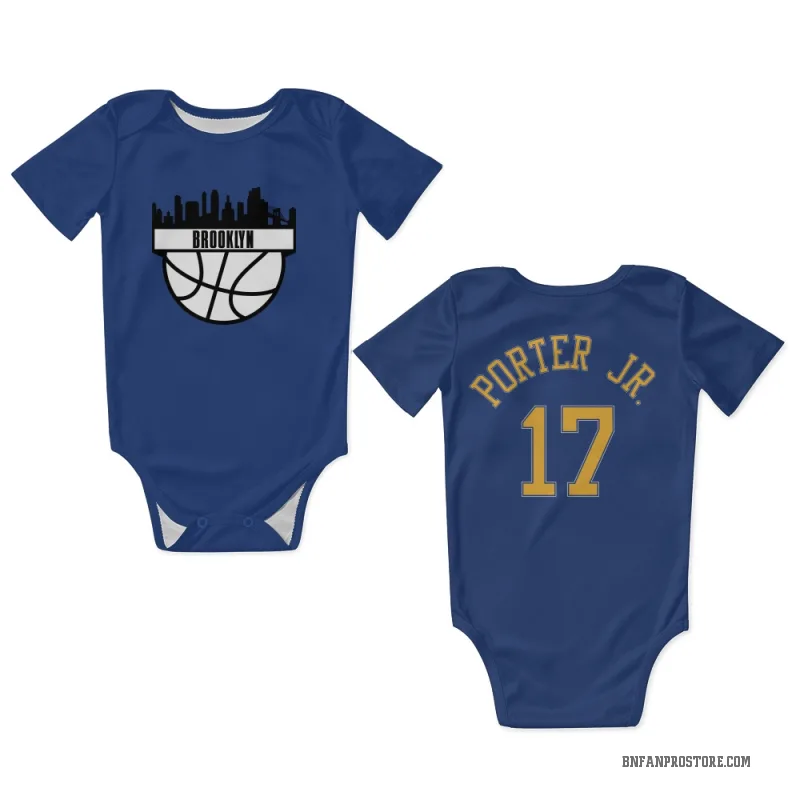 Michael Porter Jr.  Light Blue Brooklyn Nets  Newborn & Infant Bodysuit