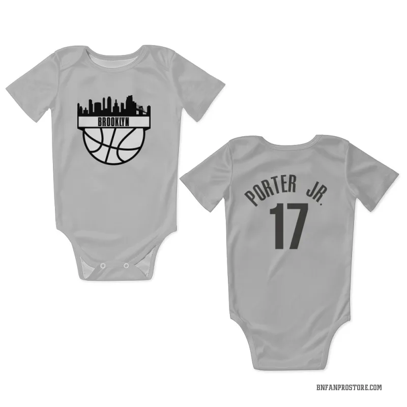Michael Porter Jr.  White Brooklyn Nets  Newborn & Infant Bodysuit