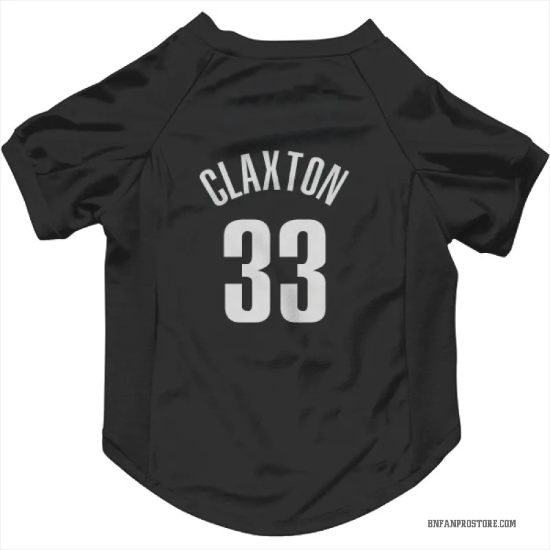 Nic Claxton  Black Brooklyn Nets  Cat & Dog Pet Jersey