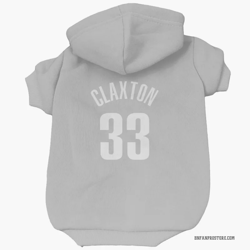 Nic Claxton  Gray Brooklyn Nets  Cat & Dog Pet Hoodie