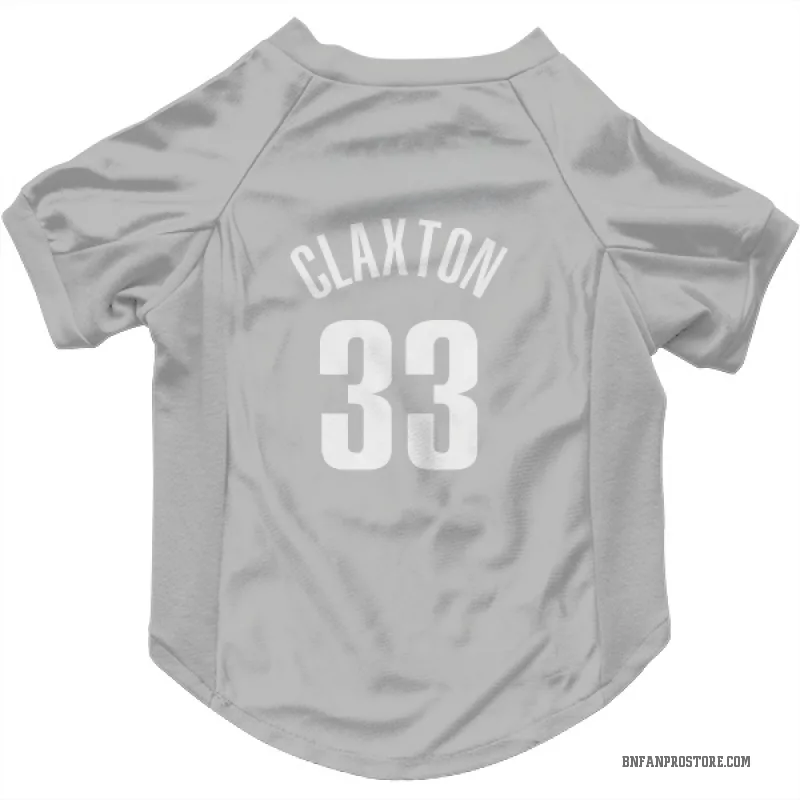Nic Claxton  Gray Brooklyn Nets  Cat & Dog Pet Jersey