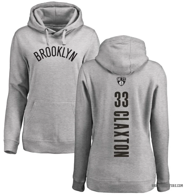 Nic Claxton Women's Brooklyn Nets Branded Ash Backer Pullover Hoodie